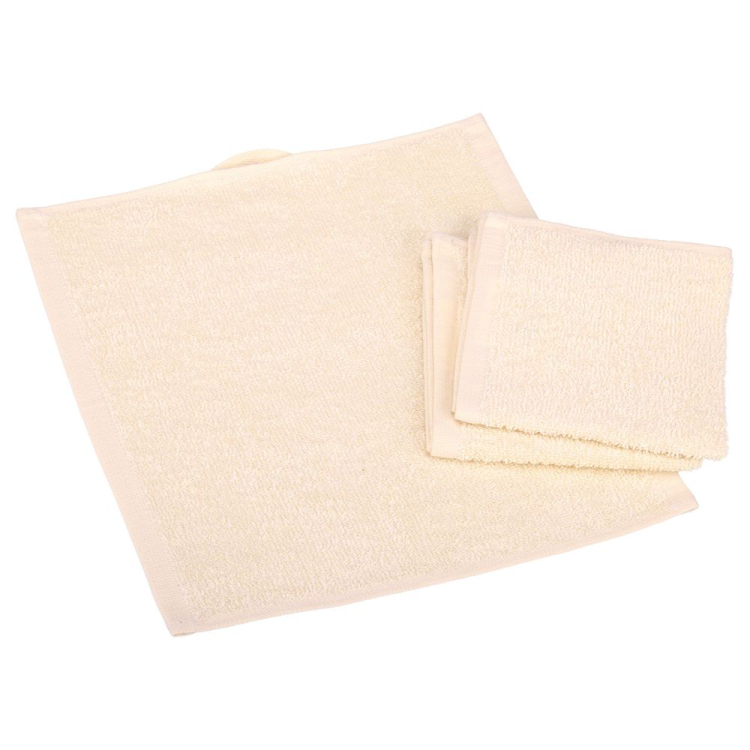 Zestaw ręczników SPA 30x30cm, 3szt kość słoniowa RAVI